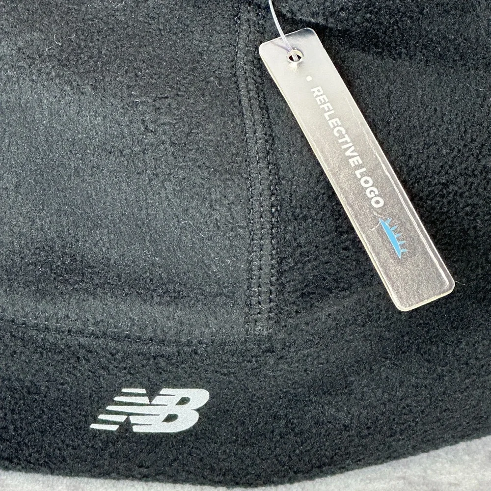 NWT New Balance NB5023 Youth Trailblazer Fleece Hat Black‎ S/M Reflective